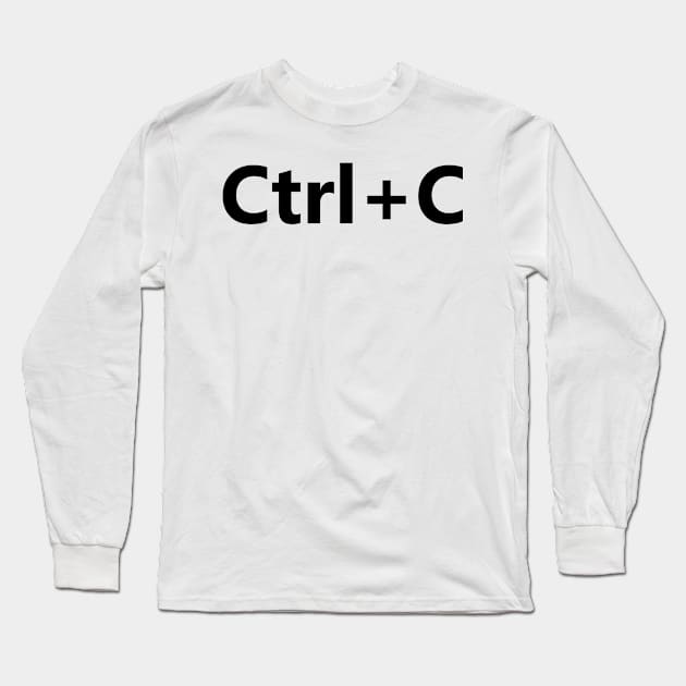 Ctrl C Family Partnerlook Copy Paste Long Sleeve T-Shirt by EQDesigns